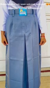 Rok SPAN BELAH TENGAH Rempel 1 Depan / Seragam Sekolah / Kerja Putih Hitam Abu SMA Biru SMP Coklat Pramuka Twis Licin