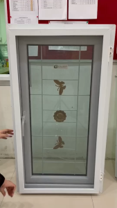 【ป้องกันUV】 หน้าต่างเลื่อน UPVC 60x110cm + กรอบเหล็ก กันสนิม กันเสียง กันความร้อน ทนทานยาวนาน