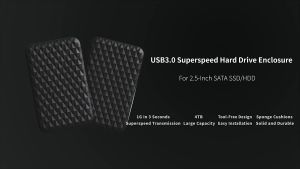 ORICO 2520U3 - เคสฮาร์ดไดรฟ์ภายนอก 2.5 นิ้ว HDD Enclosure USB3.0 สีดำ/ขาว ถึง HDD SSD Enclosure ฝาปิดสไลด์เครื่องมือ 4TB 5Gbps