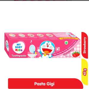 My Baby Kids Toothpaste Pasta Gigi Anak Strawberry 45g/Pasta Gigi Anak My Baby Kids Toothpaste Stroberi 45g/Odol
