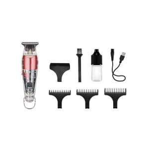 Kemei KM-246 Transparent Hair Clipper Rechargeable Small Silent Electric Hair Clipper Cordless Mens Hair Trimmer USB Home Hair Clipper