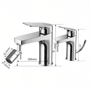 Single Hole Hot and Cold Water Faucet with Ceramic Valve