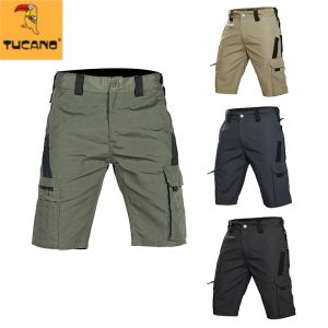 TUCANO กางเกงทำงานกลยุทธ์ใหม่ผู้ชาย camouflage กางเกงสั้นกลางแจ้งหลายกระเป๋าสบายใจ Cargo กางเกงสั้นแห้งที่ทนต่อการสวมใส่อย่างรวดเร็วผู้ชาย