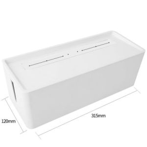 Deli 8906 Separate Socket Storage Box Power Cable Organizer Computer Cord Cover Box Home Organization Wire Storage Container