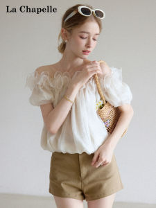 La Chapelle | Off-Shoulder Loose Chiffon Short Top