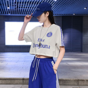 Womens Jazz Dance Clothing Summer Zumba Street Dance Outfit Square Dance Performance Sport Set Long Sleeve round Neck Two-Piece Suit