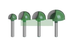 5PCS Mata Profil Router Round Bottom 6 mm Nose Cove Bits - Mata Potong Kayu Profesional dengan Pemotongan yang Halus dan Presisi