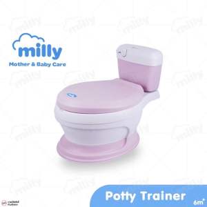 Milly กระโถนนั่งเด็ก ชักโครกเคลื่อนที่สำหรับเด็ก กระโถนจำลองชักโครก สุขาเคลื่อนที่เด็ก ฝึกเข้าห้องน้ำ Potty Trainer