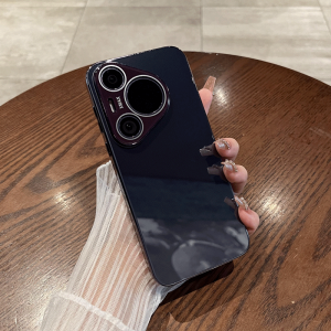 Huawei Pura70 Ultra Phone Case New P60 Built-In Lens Film Mate50Pro Mirror Glass 40 Electroplated Frame Full Cover Anti-Fall