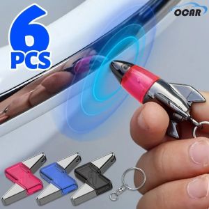 1/6Pcs Car Static Eliminator Keychain Rocket Lightning Shaped Anti Static Keychain Decorative Pendant Human Body Electrostatic Release