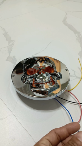 1 Pc - 4 inch Strobe Round Rear Brake Light Flash Turn Tail Lamp for Truck Trailer with Skull Cover