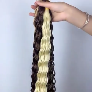 🔥พร้อมส่ง🔥เวลเนสสตอป ลึกบิดโครเชต์ผม ออมเบร คลื่นน้ําสังเคราะห์โครเชต์ผมปุยธรรมชาติยาวหยิกโครเชต์ถักเปียต่อผมอเมริกัน