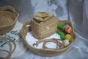 NGAM MINI BAG  - กระเป๋าสานใบเล็ก ขนาด5.5" กระเป๋าสานผักตบชวา กระเป๋าสานไปทะเล กระเป๋ามินิมอล กระเป๋าสานจิ๋ว