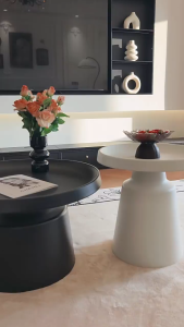 ⚡COD⚡Iron Coffee Table Nordic LivingRoomSmall Apartment Household RoundModern Simple Sofa Side Table