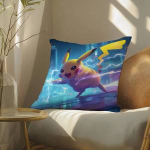 Bandai | Pokemon Flareon Anime Plush Pillow Cover Soft Short Plush Cushion Cover For Sofa Bedroom Living Room Home Decor Gift