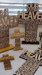 Personalized Wooden Acrylic Lords Prayer Cross Tree of Life Wall Art Religious Gift Home Decor Our Father Design