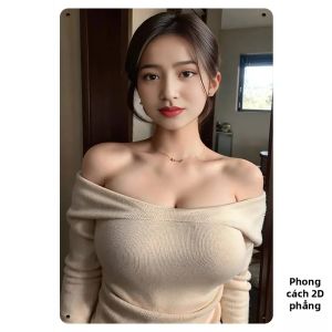 CIFbuy | Retro Người Phụ Nữ Thanh Lịch Chân Dung Kim Loại Ký Hiệu 2D Flat 8X12 Inch Nghệ Thuật Treo Tường Cho Gia Đình Phòng Khách Phòng Ngủ Trang Trí Nội Thất Quà Tặng