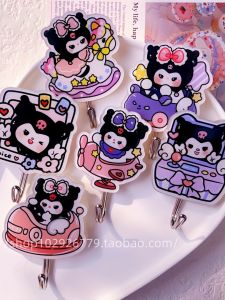 Hand-Painted Cute Kurokos Hook No Punching Traceless Children's Storage Cartoon Horse Airplane Creative Sticky Hook Acrylic Material