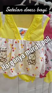 BAYIe - 6 12 PCS Setelan Dress Baju Anak Perempuan Cewek Motif RANDOM NFC / Pakaian anak