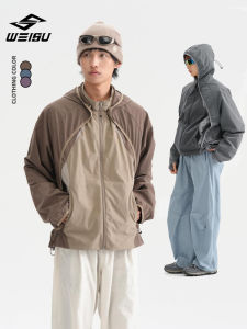 เสื้อแจ็คเก็ตป้องกันแสงแดดแบบสามในหนึ่งสำหรับการเดินทาง ฤดูร้อน ปี 2025 สำหรับผู้ชายและผู้หญิง เสื้อคลุมกันแดดแบบสวมหัว ปกโปโล แขนยาว ปกติ