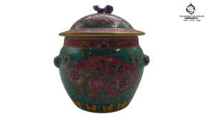 娘惹米粮容器/食品容器/景德镇陶瓷手绘凤凰牡丹图案米桶 Nyonya Rice Container / Food Container / JingDeZhen Ceramic  Hand-Painted Phoenix and Peony Pattern Rice Drum