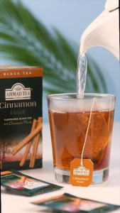Ahmad Tea Ceylon Cinnamon Haze Black Tea – 20 Foil-Sealed Black Tea Bags | Premium Sri Lanka Ceylon Tea