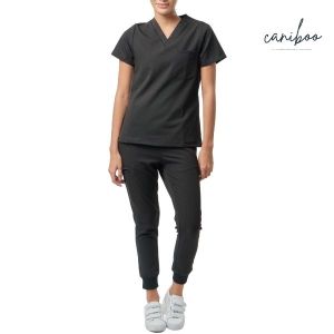 Caniboo BAILEY womens scrub top- Soft Lightweight Anti-wrinkle Premium Triple Blend Fabric- Doctor Nurse Medical Uniform
