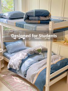 Luxurious Pure Cotton Bedding Set for College Dorm
