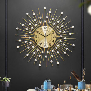 【Local seller +COD】60*60CM 3D Wall Clock Oversized Wall Watch Nordic Decoration Big Living Room 3D Metal Art Wall Clock Modern Office Home Decor