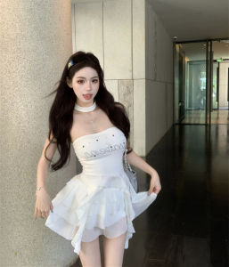 GUZILIAN | เสื้อกั๊กแขนกุดคอวีไม่สมมาตรเซ็กซี่หวานและเผ็ดร้อนสำหรับผู้หญิงในฤดูใบไม้ผลิและฤดูร้อน เสื้อผ้าทำงานสไตล์เกาหลีสำหรับผู้หญิงอายุ 18-24 ปี