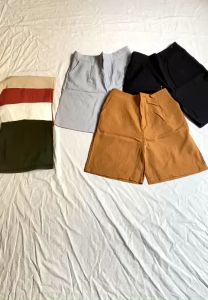 Quần Sooc Đũi Khuy mặc trên gối quần đùi nữ mặc đi chơi vải đũi xước mỏng nhẹ mát