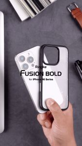 Ringke Fusion Bold Compatible with iPhone 16 Pro Case Cover Firm Grip Frame Style Anti-Yellowing Clear Transparent Hard Back Shockproof Bumper iPhone 16 Pro Back Cover