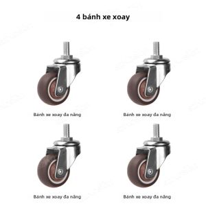 4 Bánh Xe Xoay Bằng Cao Su Mềm Bánh Xe Lăn Yên Tĩnh Bánh Xe Nội Thất Cho Xe Đẩy Giường Cũi Em Bé - Phụ Kiện Di Chuyển Trong Gia Đình