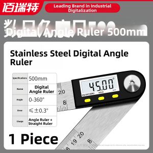 BAIRUITE | Stainless Steel Digital Angle Gauge Protractor Woodworking Angle Ruler