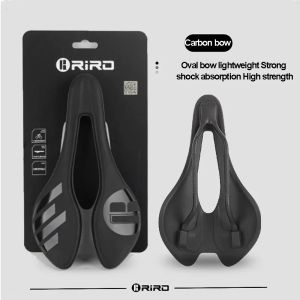RIRO Bicycle Saddle Carbon/steel Bow Comfortable Eva Filling Bike Seat Cushion Durable Road Mtb Bike Hollow Saddle Cycling Parts