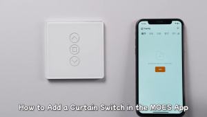 MOES | MOES WiFi Smart Curtain Switch 2.5D Glass Touch Panel for Blinds & Shutters APP & Alexa Google Home Voice Control