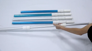 Adjustable Portable Handheld 3m Telescopic pole Swimming pool cleaning tools aluminum alloy cleaning equipment
