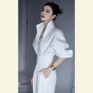SHANGSHA | Elegant Occasion-Ready White Shirt Set