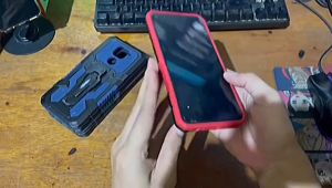 Case Infinix Smart 4 Casing Armor Belt Clip Kick Standing Cover Hardcase Robot