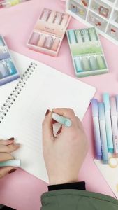 SK-A55 Highlighter Pastel Penanda Teks Set 4IN1 Alat Tulis Sekolah / Spidol Pen Marker Warna Gradasi Painting Multifungsi / Textliner Stasionary Import