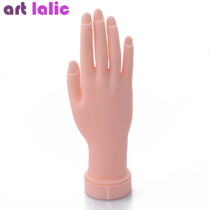 Flexible Soft Nail Practice Hand Model Bendable Fake Hand for Manicure Trainging Nail Salon Tools