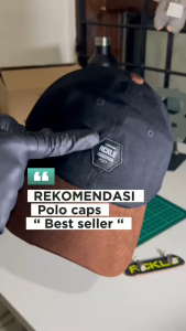 RCKLS. Polo Cap | Topi Pria Orginal Denim Black brown-