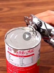 Manual Kitchen Tools: Stainless Steel Can Opener & Simple Bottle Opener