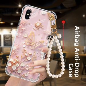 Transparent Silicone Phone Case for  X XS Max XR Full Cover Protection Anti-Fall Fashionable Creative Personality High-End Feeling Shell