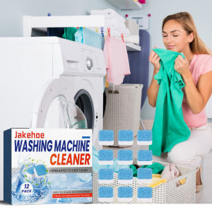 Washing Machine Cleaner Tablets 12 Pcs/Box Deep Clean Remove Odor Limescale Kills 99.9% Germs For Front Top Load Fresh Scent Tab
