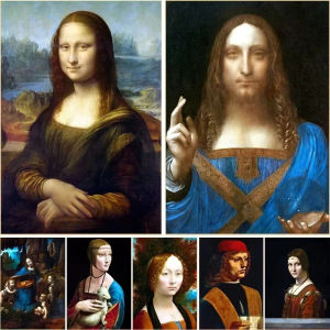 Frameless Digital Oil Painting By Numbers Famous Leonardo Da Vinci Artwork Mona Lisa Salvator Mundi Paint with Numbers Home