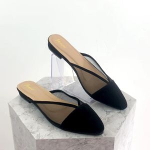 Heaves - Sandal Hak Wanita Azzara 2Cm Black Transparent - Sandal Wanita Premium