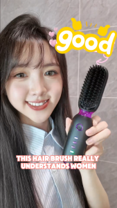 Nhật Bản Akira USB Lược chải thẳng tóc Xách Tay máy duỗi mini Bàn chải tóc Không Dây máy duỗi tóc dụng cụ tạo kiểu tóc Cho Du Lịch