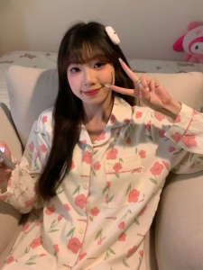 CANDY HOMEWEAR ชุดนอนเซ็ต3ชิ้น ชุดนอนเกาหลี ผญ ชุดนอนกางเกง⭐ ใส่ไปข้างนอกก็สวย สไตล์คุณหนู W093