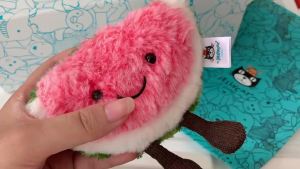 Spot Goods jellycat Watermelon Keychain Summer Fruit Series Plush Pendant Accessories Key Ring Gift